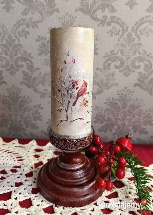 Świecznik Wieczna świeca Zima Gwiazdka Prezent Stalowa Wola