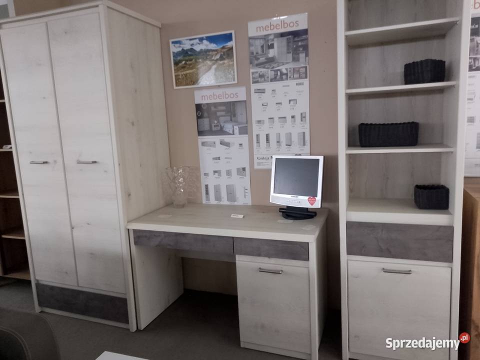 ZESTAW SZAFA BIURKO REGAŁ 1899 WYPRZEDAŻ podkarpackie Ropczyce