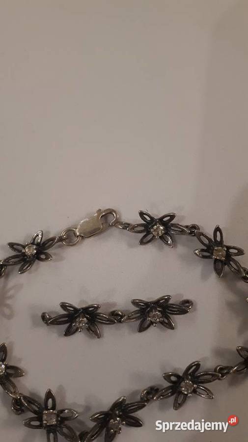bransoletka srebrna kwiatuszki srebro Zegarki i Biżuteria Radom