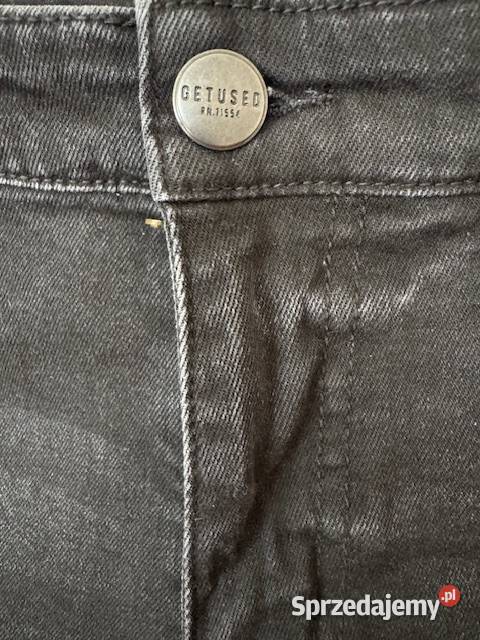Jeansy męskie M czarne z przetarciami Getused Częstochowa