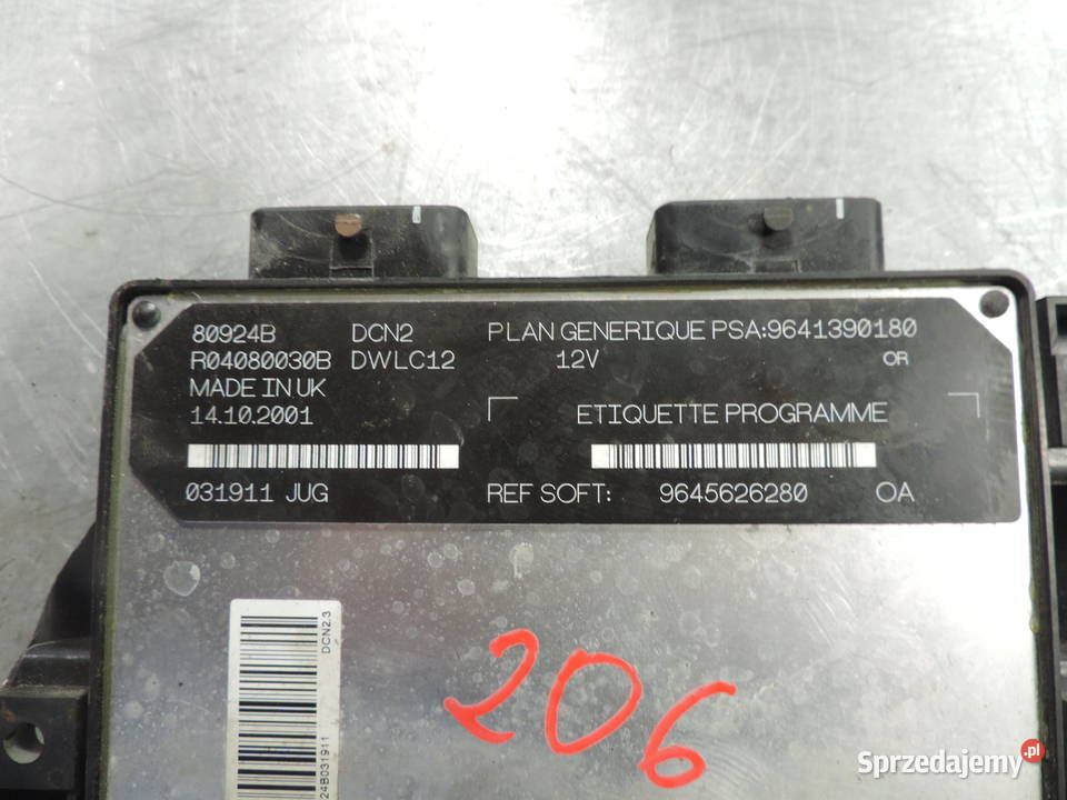 KOMPUTER SILNIKA PEUGEOT CITROEN 19 D 9641390180 Nowy Sącz