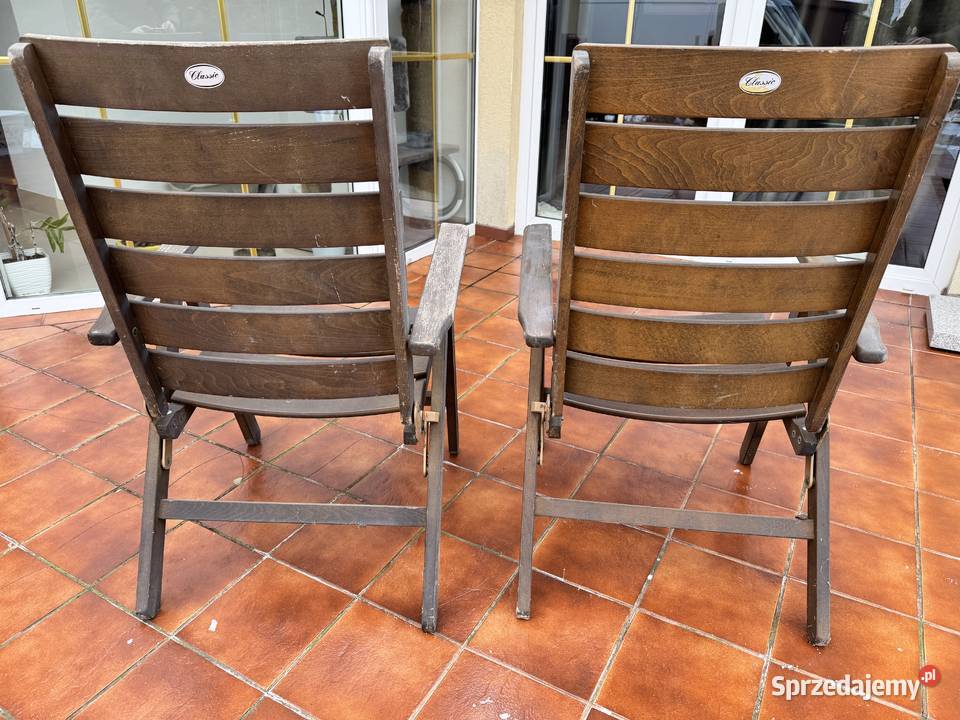 leżak ogrodowy drewniany fotel krzesło meble mazowieckie