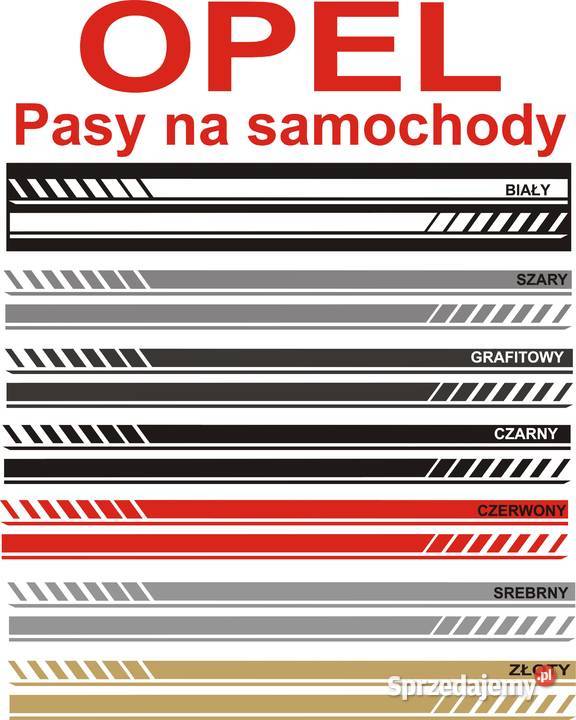 Naklejki Pasy Boczne na każdy Samochód OPEL małopolskie Kraków