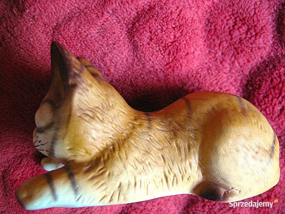 KOT pręgowany 55 x 10 x 5 Figurka Harvey Knox brązowy Figurki i rzeźby Siedlce