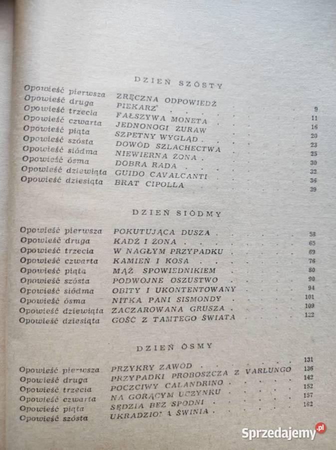 Dekameron Boccaccio Giovanni Kielce