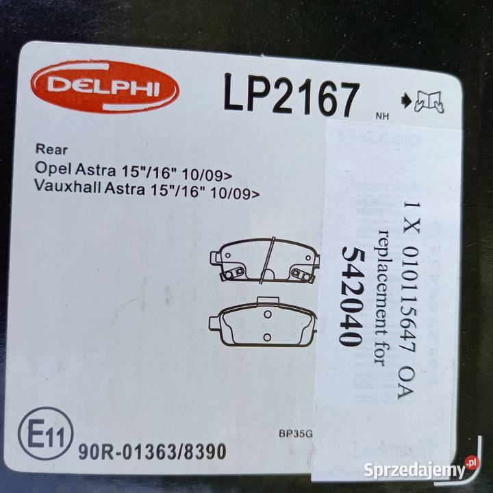 DELPHI KLOCKI HAMULCOWE TYŁ LP2167 małopolskie Kraków