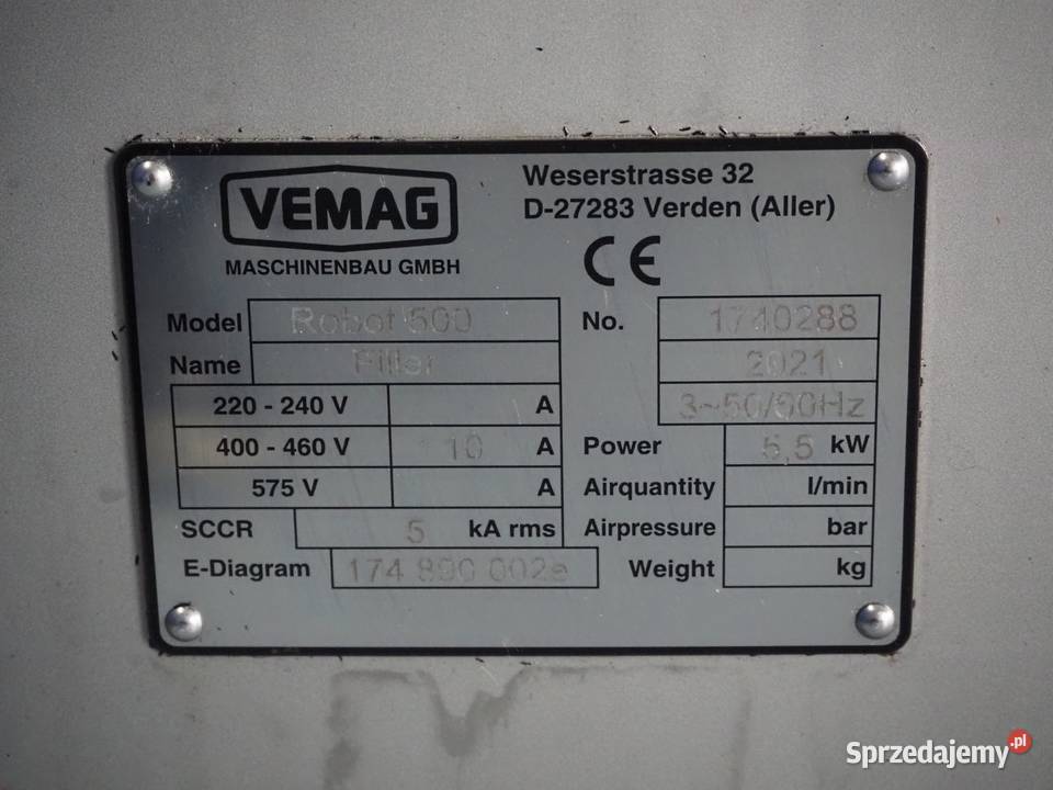 Vemag Robot 500 nadziewarka próżniowa z wielkopolskie Krotoszyn