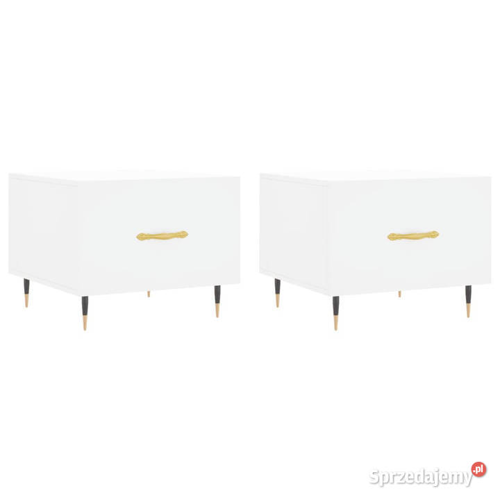 Stoliki kawowe 2 białe 50x50x40 WM829349 Warszawa