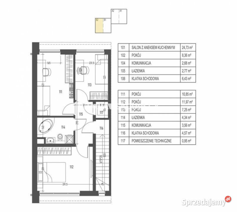 sprzedaży domu szeregowego Kraków 88m2 mieszkalny małopolskie
