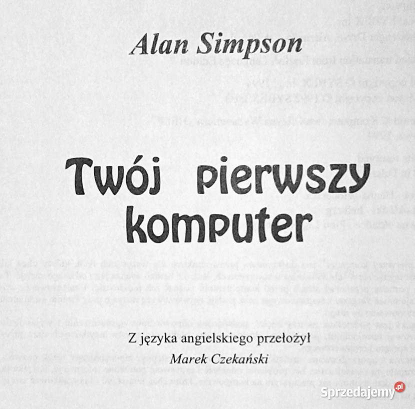 Twój pierwszy komputer Alan Simpson Chełm