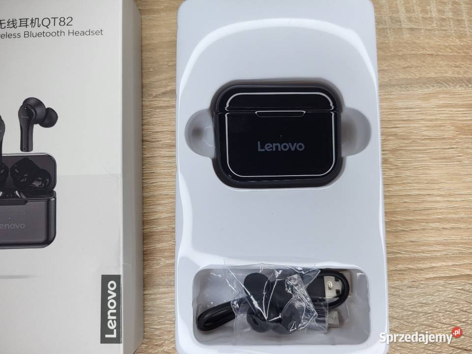 Słuchawki Bezprzewodowe Lenovo QT82 Czarne Szczecinek
