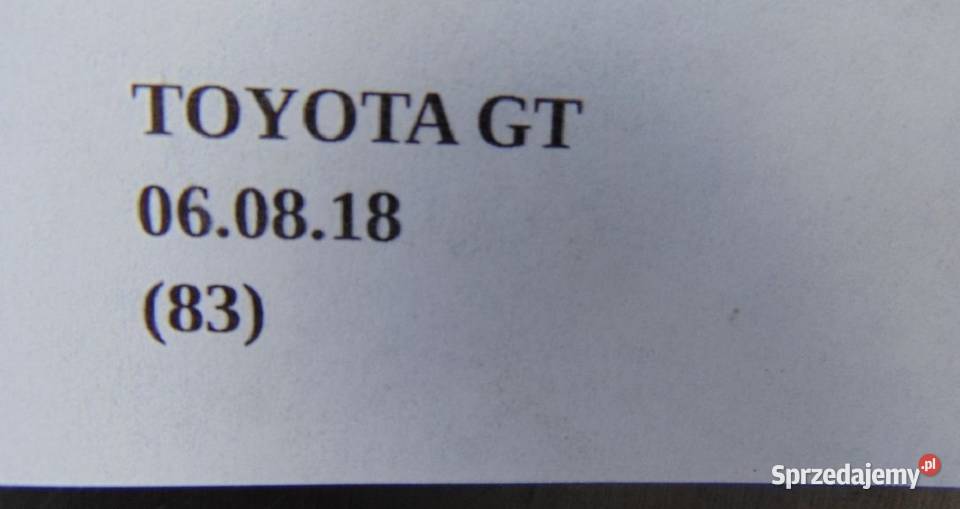 OSŁONA MOCOWANIE ZDERZAKA TOYOTA GT86 wielkopolskie Nowy Tomyśl