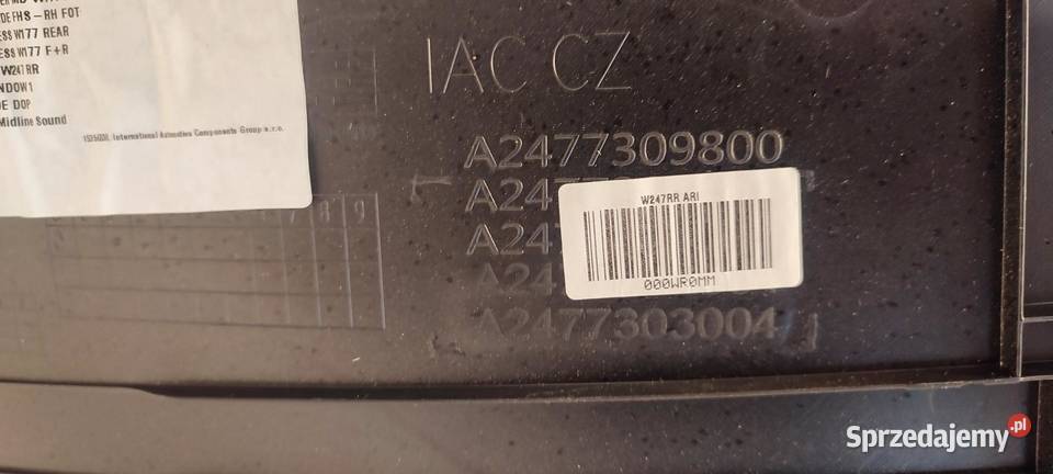 MERCEDES W247 BOCZEK DRZWI PRAWY TYŁ A2477305400