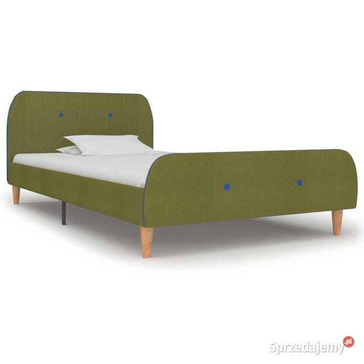 vidaXL Rama łóżka, zielona, tapicerowana 280931