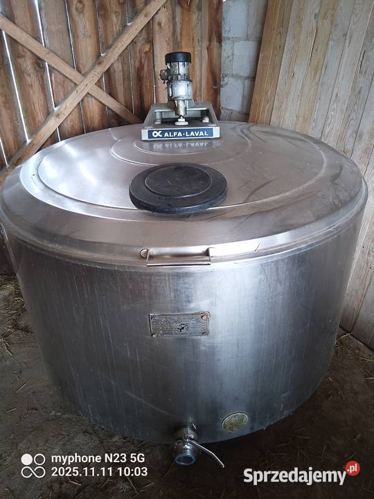 Zbiornik do mleka alfa laval 800 l Zbiorniki Żwikiele sprzedam