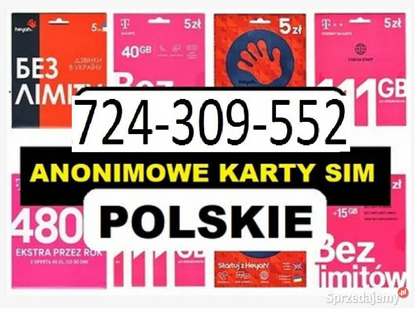 KARTA SIM ANONIMOWE porejestracji prepaid Katowice