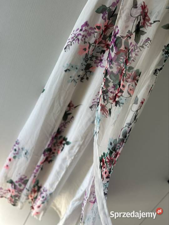 Długa letnia sukienka w kwiaty XS letnia Rozmiar 34(XS) Wyszków sprzedam