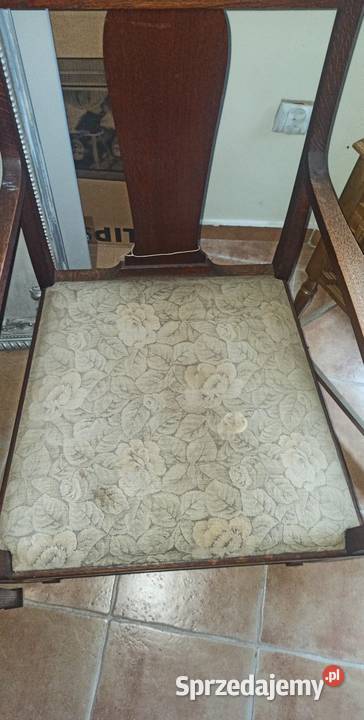 Fotel z podłokietnikami Tapicerka Liście Gdańsk sprzedam