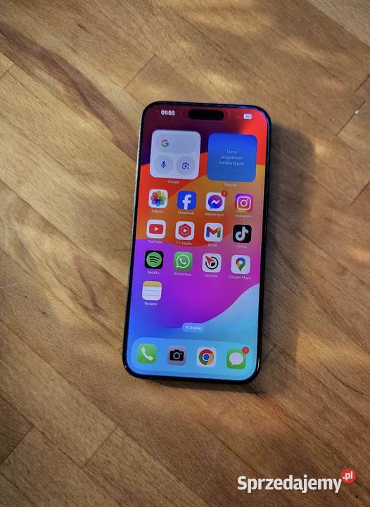 Iphone 15 pro stan idealny 256gb black titanum śląskie Częstochowa