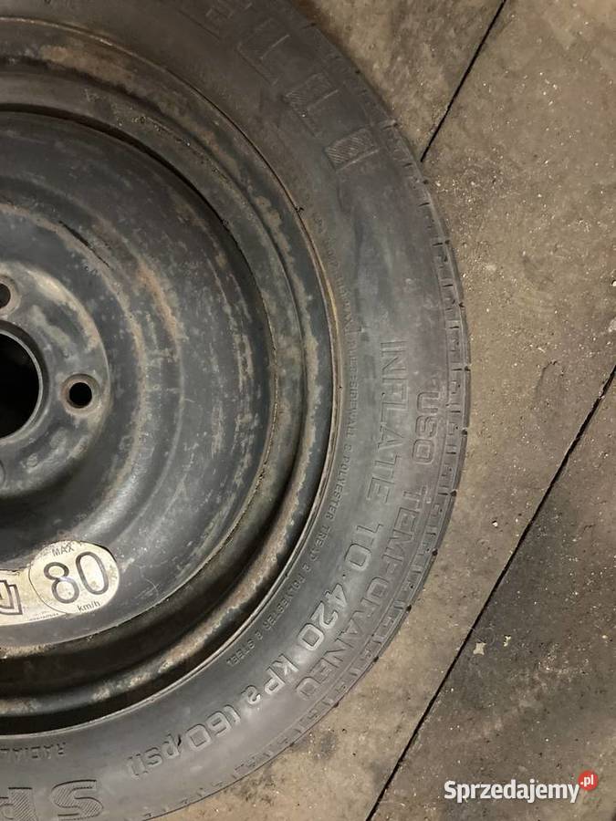 Ford fiesta fiusion ka koło zapasowe dojazdowe Kłodawa