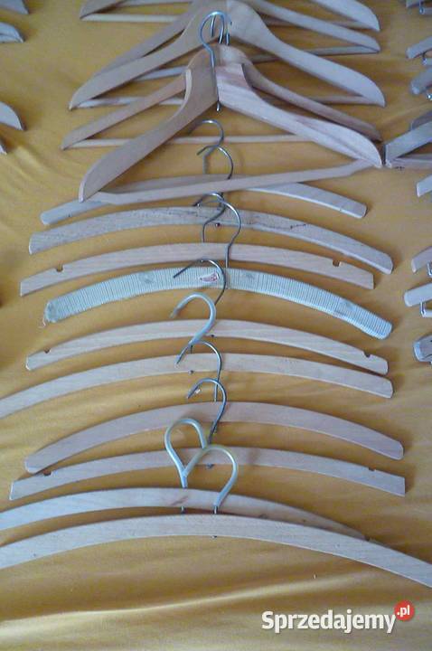 KOMPLET WIESZAKÓW DREWNIANE 55 SZTUK RÓŻNE Kraków sprzedam