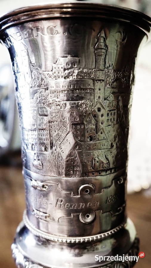 Kielich srebrny Bruckmann Shne Heilbronn Nrnberg Antyki Zgorzelec
