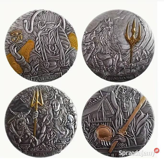 Kolekcjonerski zestaw monet medali z wizerunkami Warszawa