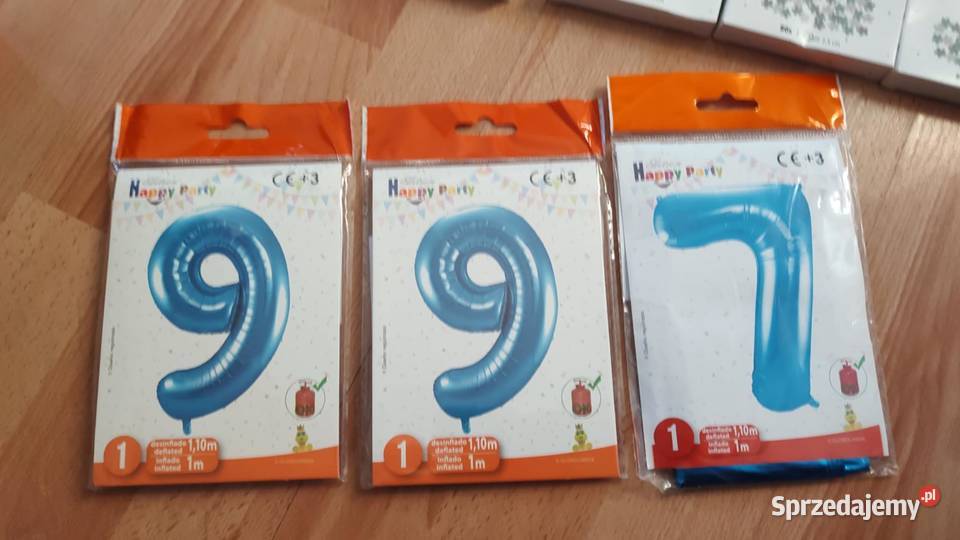Balon na urodziny cyfry 9 i 7 Książ Wielkopolski