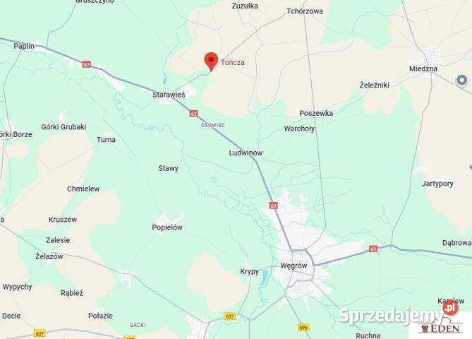 Działka Tończa 11600m2 290m mazowieckie