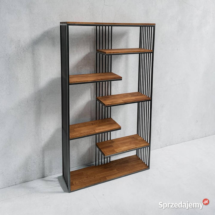 Regał metalowy loft Rzeszów Szafa dąb