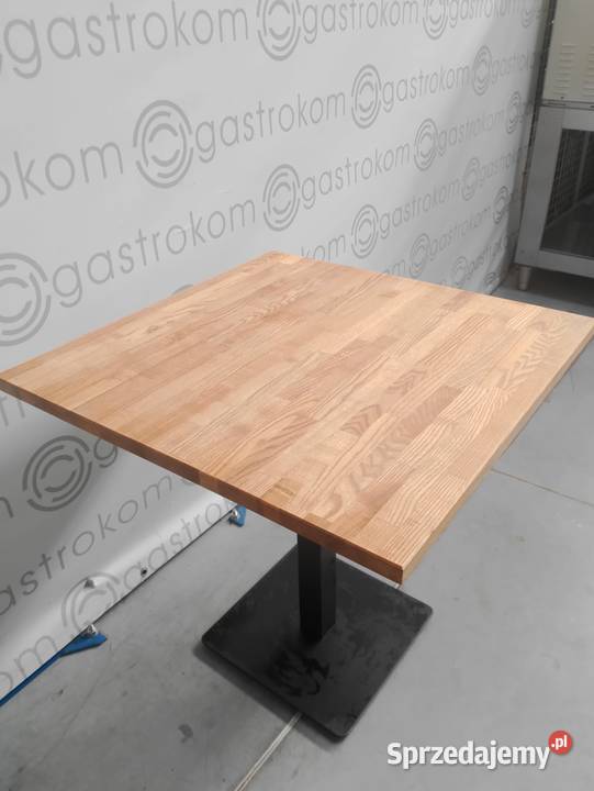 Stół z blatem drewnianym klejonym 75x75x75 Wrocław