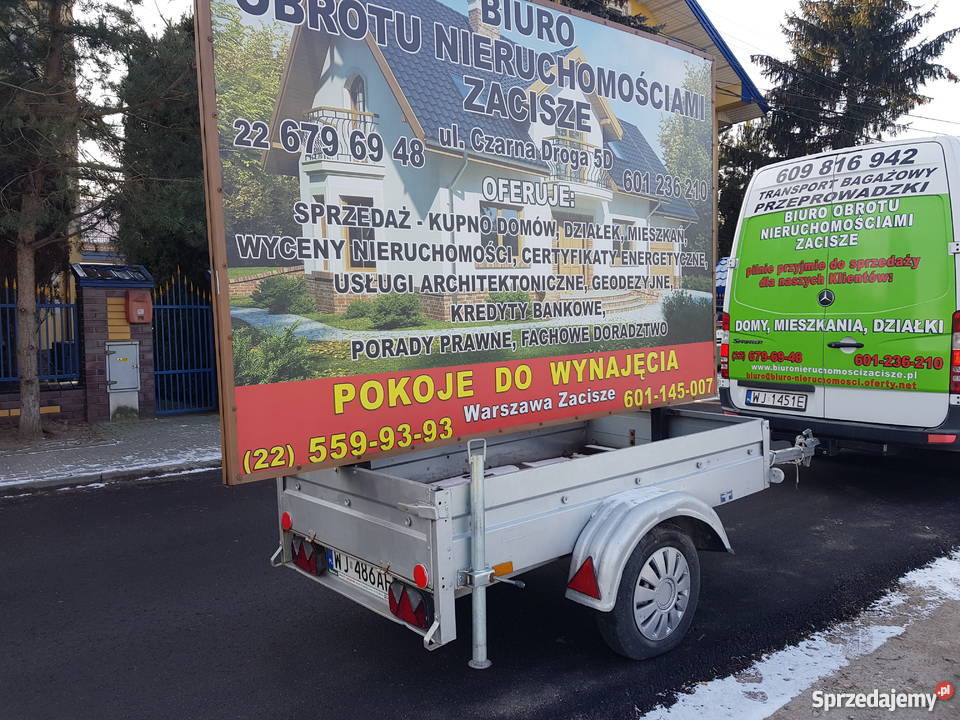 Przyczepa reklamowa mobilna wolno stojąca 1 mazowieckie Warszawa sprzedam