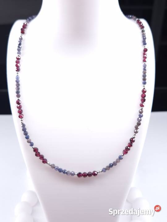 Naszyjnik Szafirowa Noc rękodzieło Naszyjniki Rybnik