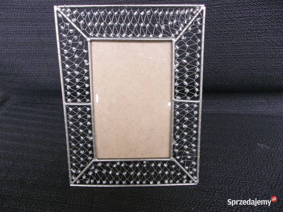 Wyjątkowa ręcznie robiona ramka stojąca na odcienie szarości mazowieckie