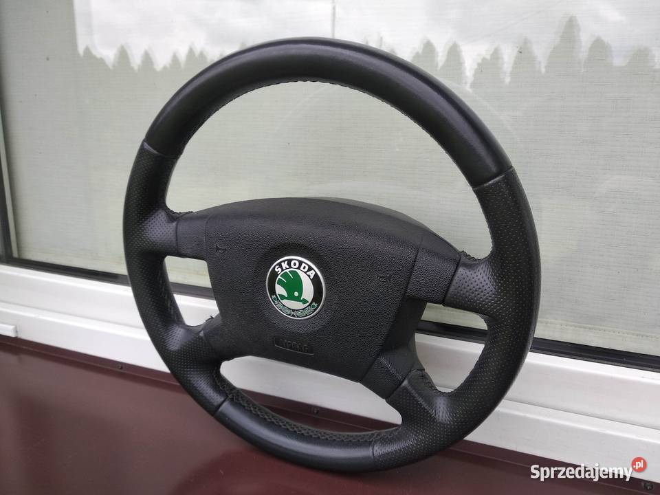 Skoda Fabia I 1 6Y kierownica skórzana skóra Sieradz