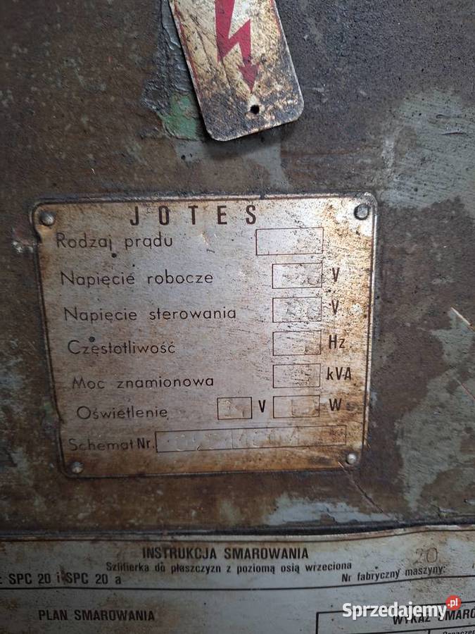 Szlifierka do płaszczyzn JOTES SPC 20 SPC 20A Ryki sprzedam
