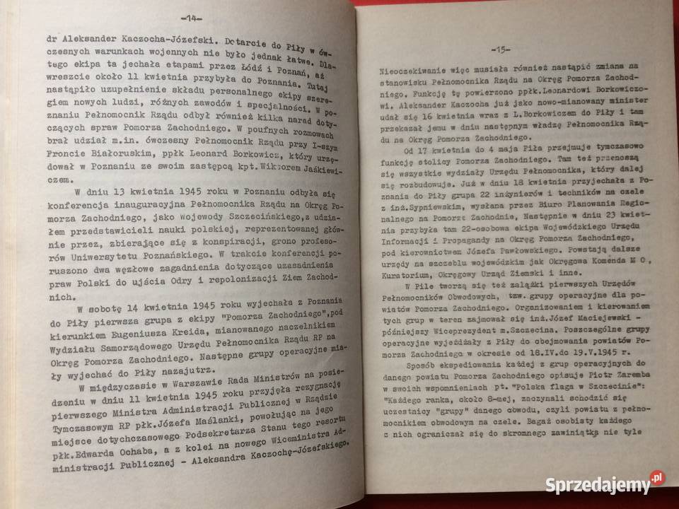 3203 Tworzenie Się Władzy Polskiej W Szczecinie Szczecin