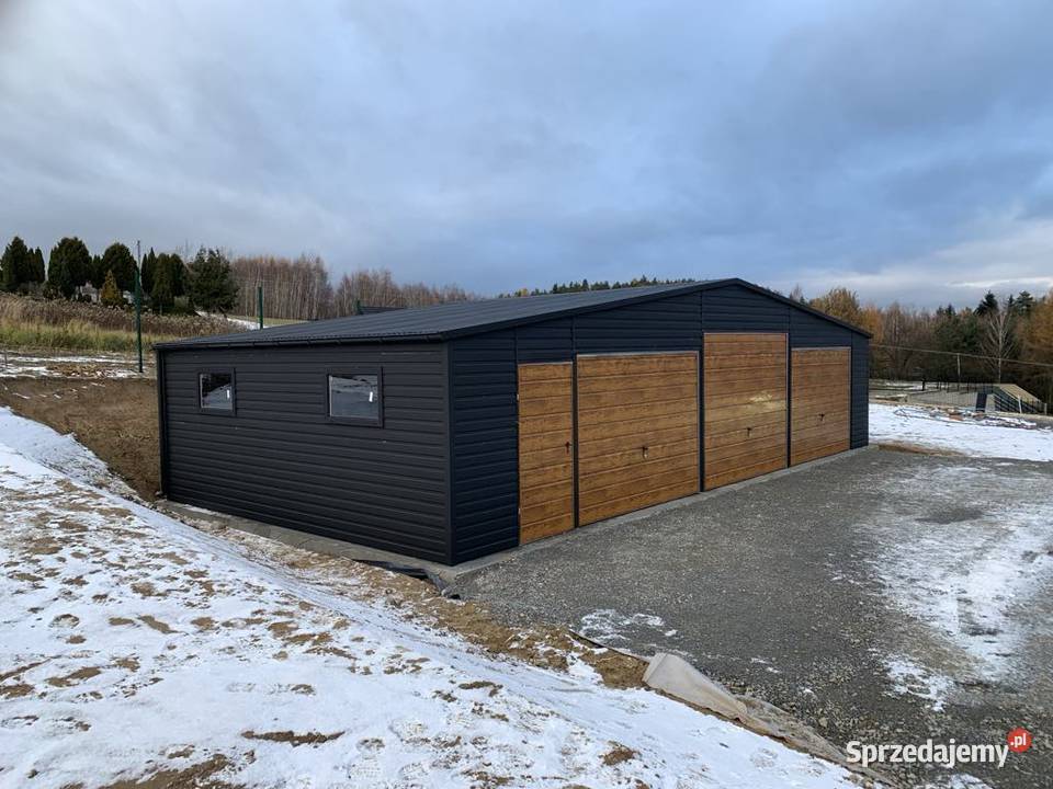 Garaż blaszany 12x6 konstrukcja profil PRODUCENT Sandomierz
