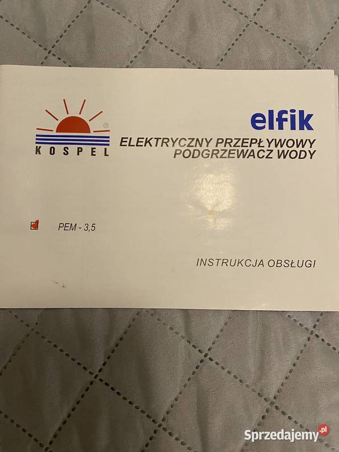 Elektryczny przepływowy podgrzewacz wody ELFIK Poznań
