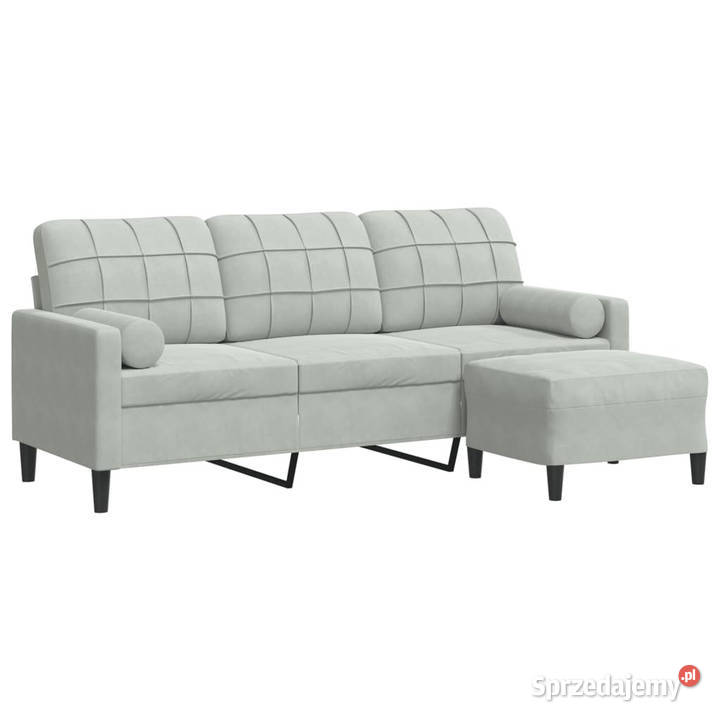 3osobowa sofa z podnóżkiem jasnoszara 180 Warszawa sprzedam