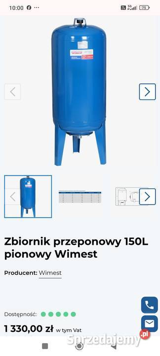 Wimest 150l zbiornik hydroforowy przeponowy podkarpackie sprzedam