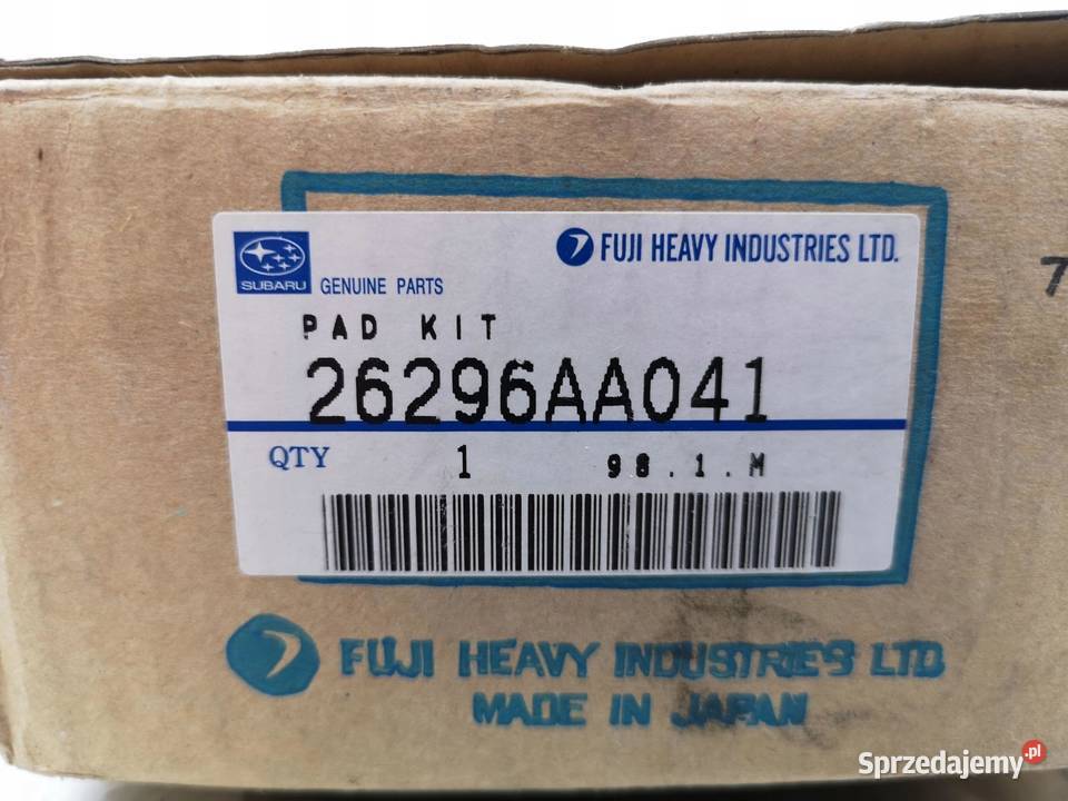 KLOCKI HAMULCOWE PRZÓD SUBARU IMPREZA 20T ORI sprzedam