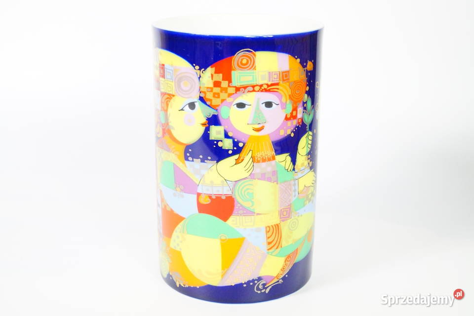 Wazon porcelanowy Bjorn Wiinblad kobalt Antyki Gizałki