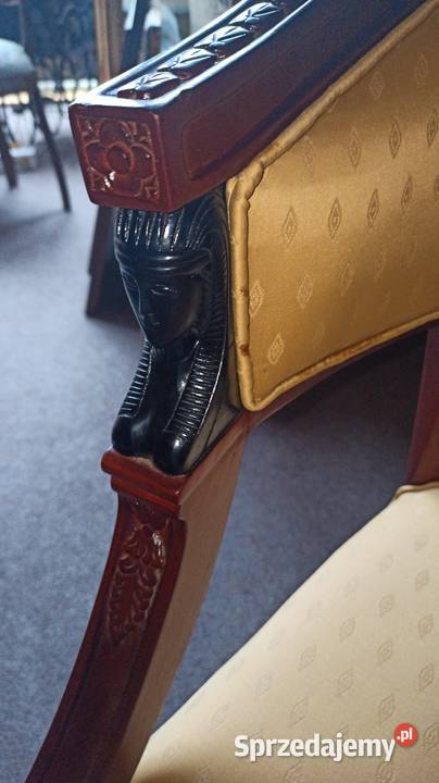 fotel kubełkowy mahoń Hebanowe popiersia Meble Gdańsk