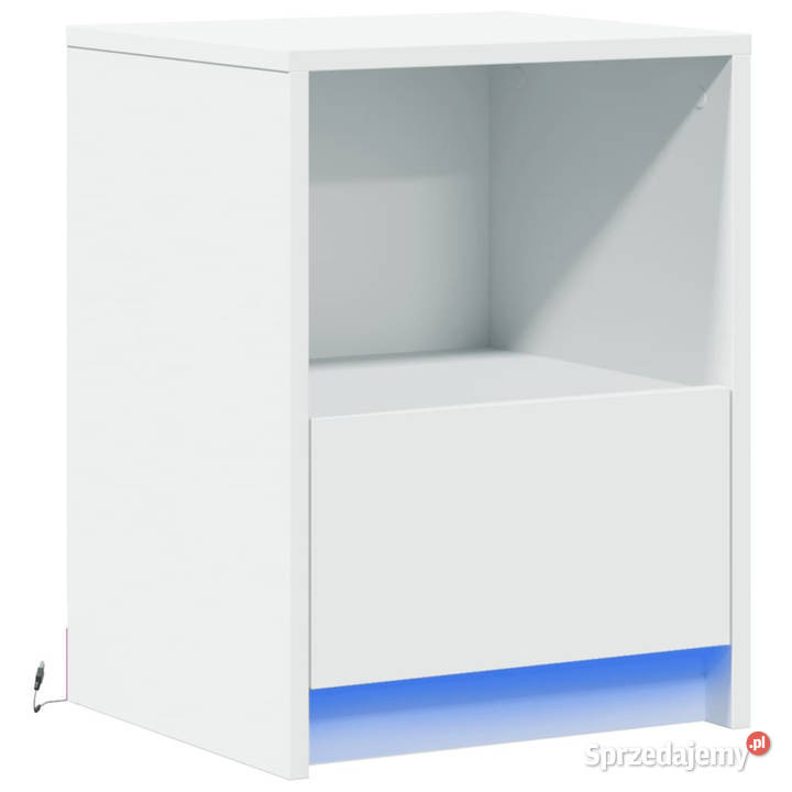 Szafka nocna z LED biała materiał drewnopochodny Warszawa sprzedam