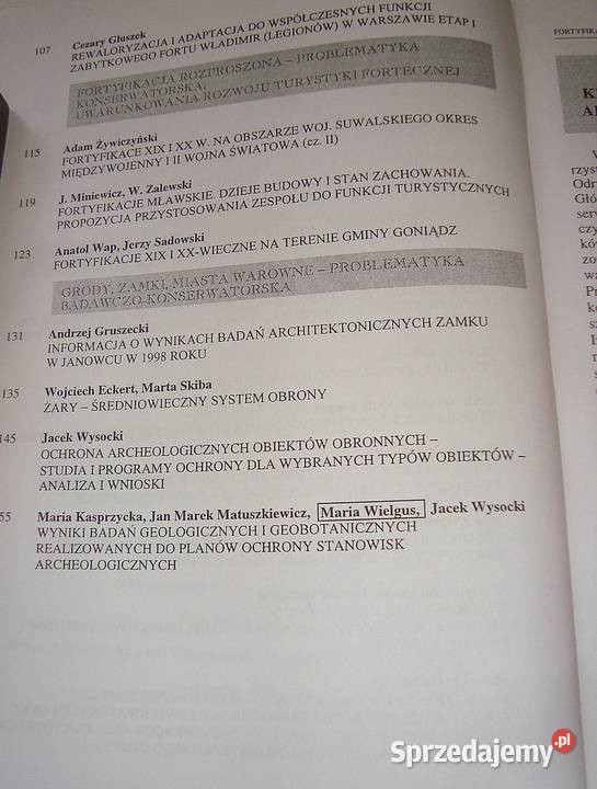 x AS Ochrona i konserwacja architektury obronnej Warszawa