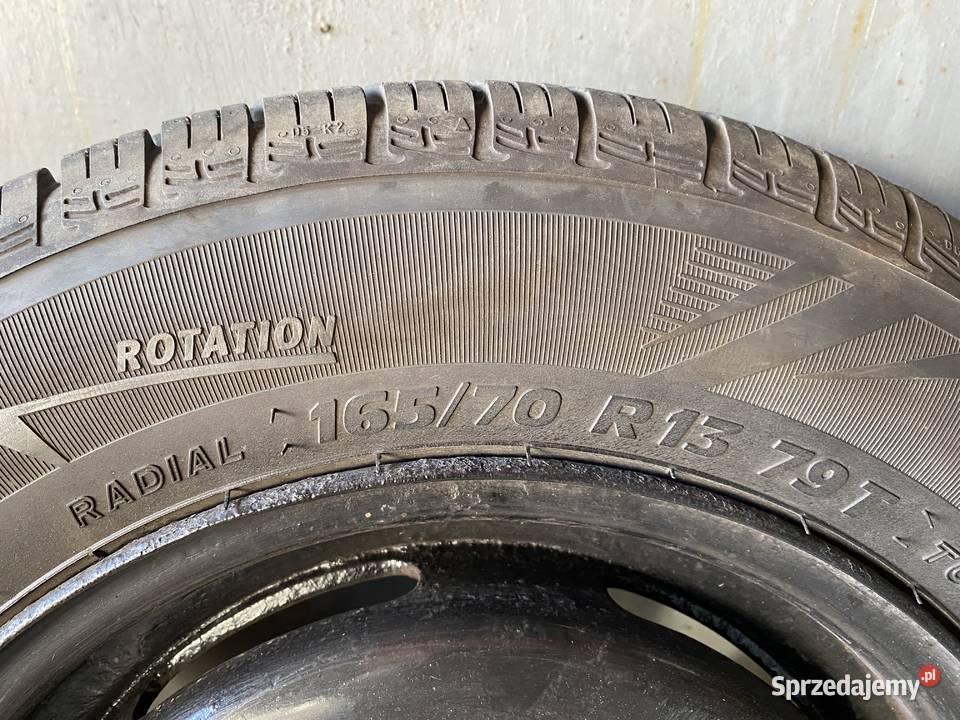 Sprzedam opony jednym sezonie 16570r13 Samochodowe świętokrzyskie sprzedam