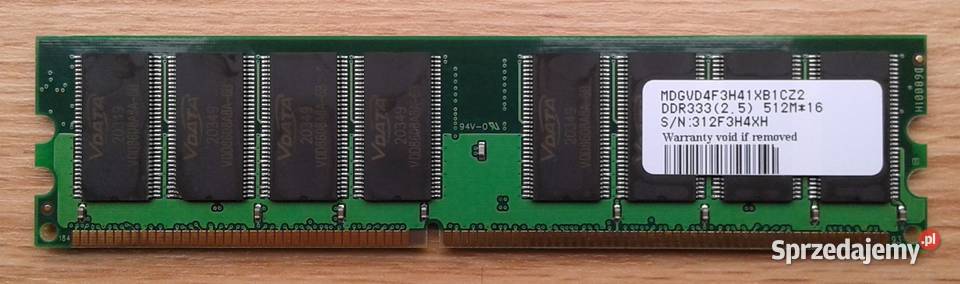 Pamięć VDATA MDGVD4F3H41XB1CZ2 DDR25 512 MB 16 Gliwice