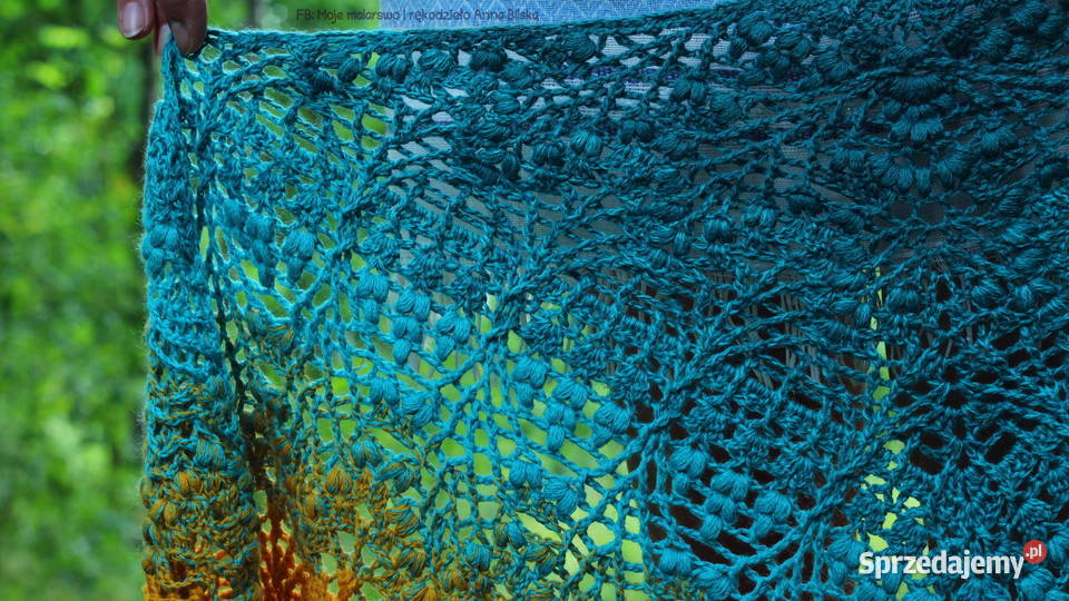 Chusta ombre merino Rękodzieło Nowa Skarżysko-Kamienna