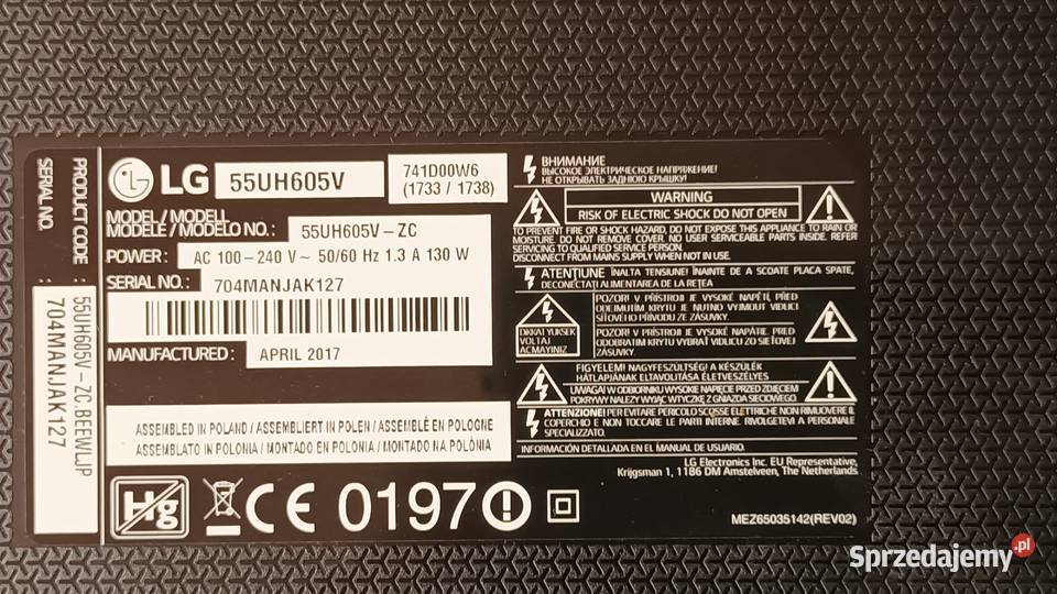 LG 55UH605V 4KSmart DVBT2 wi fi Kalisz